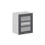 Mutfak Modül Mbr_C Üst 1Dk1R 50-H60Cm Dolap Cam Beyaz Antrasit Mdf