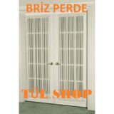 Mutfak Perdesi Çubuklu Briz Perde Sade Düz Tül Petek Dokulu Grek (387497742)