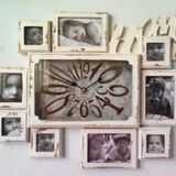 MUTFAK SAATLERİ SERİSİ-MB FOTOĞRAF ÇERÇEVELİ ESKİTİLMİŞ HOME TEMALI DUVAR SAATİ