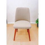 Mutfak Sandalye Kılıfı-büyük Oval Likral Kum Desen Yıkanabilir Lastikli Sandalye Örtüsü Chair Cover Vizon