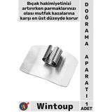 #Mutfak Şef Tipi Mutfak Kesim Ayarlı Paslanmaz Çelik Parmak Koruyucu Doğrama Güvenlik Aparatı