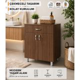 Mutfak Set Altı Ocak Dolabı (CEVİZ)