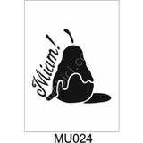 Mutfak Temalı Desenler Stencil Şablon (20x20) Mu-024