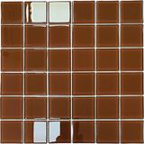 Mutfak Tezgah Arası, Banyo, Havuz, Sauna, Spa ve Iç ve Dış Dekorasyonda Tüm Yüzeyler Için, Sütlü Kahve 30X30 cm. Fileli Kristal Cam Mozaik. ( 1 M2 Fiyatıdır ) - Cam ölçüleri: 48x48x4mm. - File ölçüsü: 30x30cm.