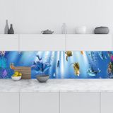 Mutfak Tezgah Arası Folyo Fayans Kaplama Folyosu 3d Akvaryum 60x300 Cm