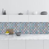 Mutfak Tezgah Arası Folyo Fayans Kaplama Folyosu Dörtgen Fas Desen 60x100 Cm