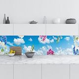 Mutfak Tezgah Arası Folyo Fayans Kaplama Folyosu Gökyüzü Orkide 60x300 Cm