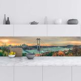 Mutfak Tezgah Arası Folyo Fayans Kaplama Folyosu Istanbul Köprü 60x500 cm