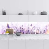 Mutfak Tezgah Arası Folyo Fayans Kaplama Folyosu Lavanta Çiçekler 60x200 cm