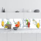 Mutfak Tezgah Arası Folyo Fayans Kaplama Folyosu Meyveler Su Pano 60x500 cm