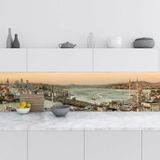 Mutfak Tezgah Arası Folyo Fayans Kaplama Folyosu Panoramik Istanbul 60x500 cm