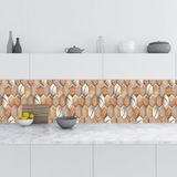 Mutfak Tezgah Arası Folyo Fayans Kaplama Folyosu Rustik Duvar Seramik Karo 60x400 cm