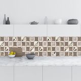 Mutfak Tezgah Arası Folyo Fayans Kaplama Folyosu Seramik Rustik Design 60x100 Cm