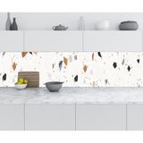 Mutfak Tezgah Arası Folyo Fayans Kaplama Folyosu Terrazzo Stone 60x400 cm