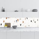 Mutfak Tezgah Arası Folyo Fayans Kaplama Folyosu Terrazzo Stone 60x500 cm