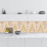 Mutfak Tezgah Arası Folyo Fayans Kaplama Folyosu Toprak Terrazzo Desen 60x400 cm
