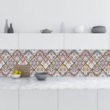 Mutfak Tezgah Arası Folyo Fayans Kaplama Folyosu Türk Osmanlı Motif 2 60x100 Cm