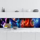Mutfak Tezgah Arası Folyo Fayans Kaplama Folyosu Uzay Sahnesi 60x300 cm