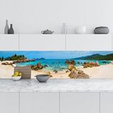 Mutfak Tezgah Arası Folyo Fayans Kaplama Folyosu Vietnam Plaj 60x500 cm