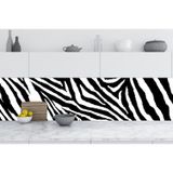 Mutfak Tezgah Arası Folyo Fayans Kaplama Folyosu Zebra Desen 60 x 200
