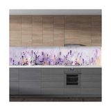 Mutfak Tezgah Arası Folyo Kaplama Folyosu Lavanta Çiçek 60X100 cm - 01 - Beyaz - Option-1