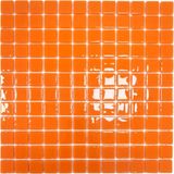 Mutfak Tezgah Arası, Havuz, Banyo, Sauna, Spa, Iç , Dış, Zemin, Duvar, Kaplama ve Dekorasyon Uygulamalarında Tüm Yüzeyler Için, 25X25MM. Bal Kabağı Turuncusu, 31.5X31.5CM. Fileli Cam Mozaik.
