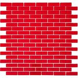 Mutfak Tezgah Arası, Havuz, Banyo, Sauna, Spa, Iç ve Dış Dekorasyonda Tüm Yüzeyler Için, 15X48MM. Kırmızı, 30X30CM. Fileli Kristal Cam Mozaik. (11 File Karo = 1 M2 Fiyatıdır )