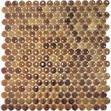 Mutfak Tezgah Arası, Havuz, Banyo, Sauna, Spa, Iç ve Dış Dekorasyonda Tüm Yüzeyler Için, 22MM. Yuvarlak P. Krem-Kahve , 31.5X31.5CM. Fileli Cam Mozaik. (10 File Karo = 1 M2 Fiyatıdır ) - Yuvarlak Mozaik ölçüleri: Ø 22mm. File Karo Ölçüsü: 31,5 x 31,5.cm.