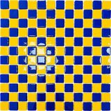 Mutfak Tezgah Arası, Havuz, Banyo, Sauna, Spa, Iç ve Dış Dekorasyonda Tüm Yüzeyler Için, 25X25MM. Fenerbahçe 31.5X31.5CM. Fileli Cam Mozaik. (10 File Karo = 1 M2 Fiyatıdır ) - Renkli