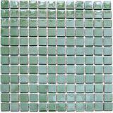 Mutfak Tezgah Arası, Havuz, Banyo, Sauna, Spa, Iç ve Dış Dekorasyonda Tüm Yüzeyler Için, 25X25MM. Yeşil , 31,5X31,5CM. Fileli Cam Mozaik. (5 File Karo = 0,5 M2 Fiyatıdır )