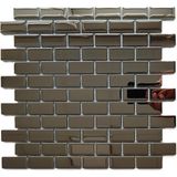 Mutfak Tezgah Arası, Iç ve Dekorasyonda Tüm Yüzeyler Için, 23X48 mm Gümüş Krom 30X30 cm. Fileli Kristal Cam Mozaik. ( 1 M2 Fiyatıdır )