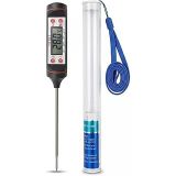 Mutfak Tipi Dijital Yemek Termometresi | Lcd Ekranlı Koruma Kılıflı | Et Pişirme Derecesi Sıvı Sıcaklık Ölçer | Hassas Sensörlü-Tüm Yeme