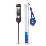 Mutfak Tipi Dijital Yemek Termometresi | LCD Ekranlı ve Koruma Kılıflı | Et Pişirme Derecesi ve Sıvı Sıcaklık Ölçer | Hassas Sensörlü-Tüm Yemekler İçin Uygun