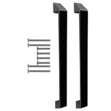 Mutfak ve Banyo Dolabı Kapakları ve Çekmeceler için Metal Kulp Paslanmaz Alüminyum Mobilya Dolap Kulbu 192mm Mat Siyah 2 Adet