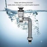 Mutfak Ve Banyo İçin Koku Önleyici Yeni Nesil Körüklü Lavabo Sifonu Altı Hortumu Evye Takımı Bas Çek Özellikli
