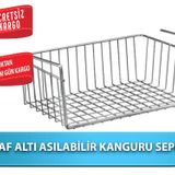 Mutfak Ve Dolap İçi Düzenleyici Kanguru Raf, Raf Altı Askılı Raf