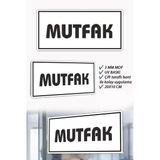 Mutfak Yazılı Beyaz Mdf Kapı Levhası