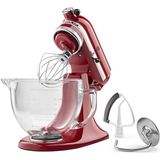 Mutfakaid KSM105GBCER Kitchenaid KSM105GBCER 5-Qt. Tilt-Head Stand Mixer With Glass Bowl - Empire Red, Empire Red, Empire Red - Siyah
