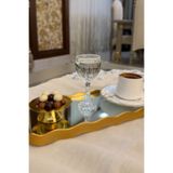 Mutfiko 6’lı Ayaklı Kahve Yanı Su Bardağı 45 ml Kristal Görünümlü Cam Sunum Seti