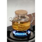 Mutfiko Cam Demlik 1000 ml | Isıya Dayanıklı Borosilikat Cam Ocakta Kullanılabilir Sürahi Çaydanlık