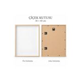 Mutkin 30x40*3 Cm Ahşap Derin Anı Çerçevesi-Derinlikli Çerçeve Gül-Çiçek Kutusu