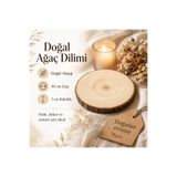 Mutkin Doğal Ağaç Dilimi 1 cm x 10 cm 1 Adet Kütük Dilimi Odun Dilimi Hobi Boyama Dekoratif Süsleme