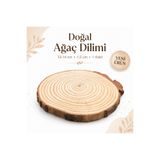 Mutkin Doğal Ağaç Dilimi 13-14 cm 1 Adet Kütük Dilimi 1,5 cm Kalınlık Odun Dilimi Hobi Boyama Dekoratif Süsleme