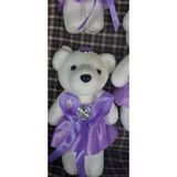 Mutkin Strafor ayı boy 11 Cm paket 10 lü (10 ADET) LİLA