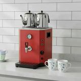 Mutline 2 Demlikli Elektrikli Jumbo Çay Makinesi Otomatı Semaver Çay Ocağı Kazanı 13 Litre - 2 Adet Demlik Hediye - Kırmızı
