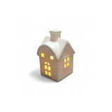 mutlu adım 1 Adet 10x6cm Mini Seramik Ev Led Işıklı Dekor Biblo