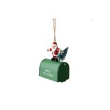 mutlu adım 1 Adet 10x8x4cm Posta Kutusunda Noel Baba Ağaç Süsü