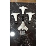 Mutlu Alışveriş Merkezi Tekerlekli Sihirli Sehpa Masa Ayağı 360 Derece Dönebilen 17 cm 4 Adet Söğüt. Vida Hediyeli!!! - BEYAZ