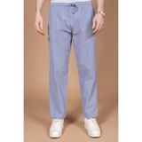 Mutlu City Erkek Ham Bez Lastikli Yüksek Bel Rahat Kalıp Pamuk Eşofman Alt Pantolon Alt Giyim 2188 - 2XL - İndigo - 33