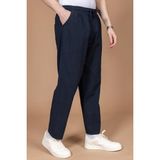 Mutlu City Erkek Ham Bez Lastikli Yüksek Bel Rahat Kalıp Pamuk Eşofman Alt Pantolon Alt Giyim 2188 - 5XL - Lacivert - 33